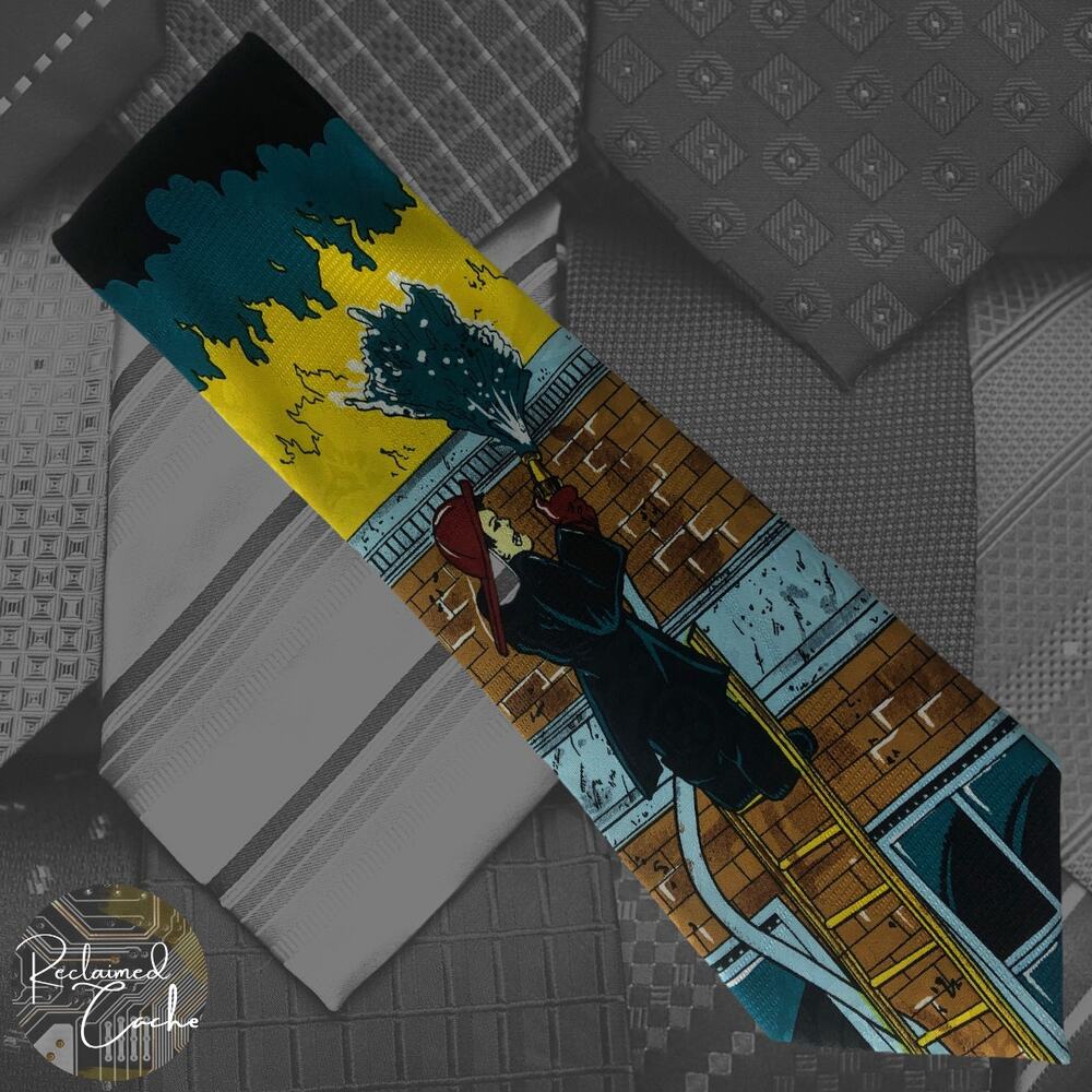 Teal Firefighter Tie